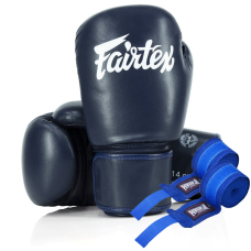 Боксерські рукавиці Fairtex BGV27 Blue 14 унцій (бинти в комплекті)