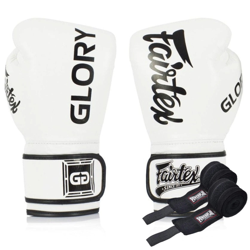 Боксерські рукавиці Fairtex BGVG1 White 10 унцій (бинти в комплекті)
