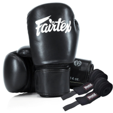 Боксерські рукавиці Fairtex BGV27 Black 14 унцій (бинти в комплекті)