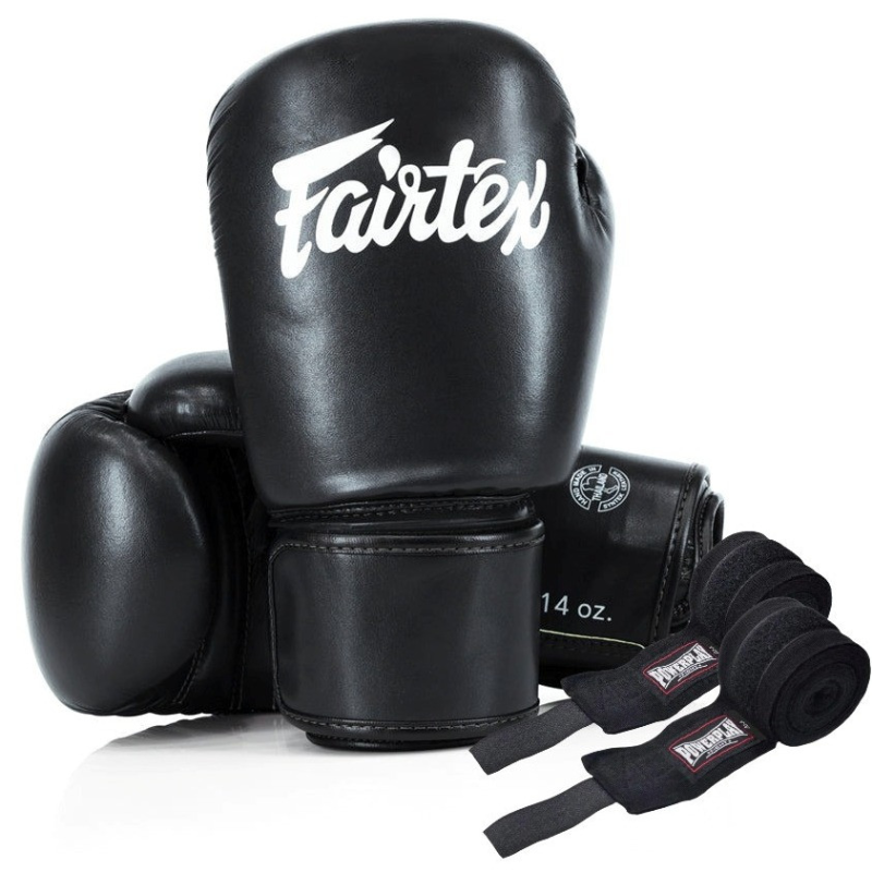 Боксерські рукавиці Fairtex BGV27 Black 14 унцій (бинти в комплекті)