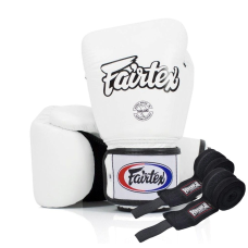 Боксерські рукавиці Fairtex BGV1 White 12 унцій (бинти в комплекті)