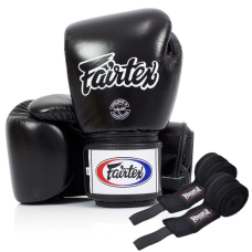 Боксерські рукавиці Fairtex BGV1 Black 12 унцій (бинти в комплекті)
