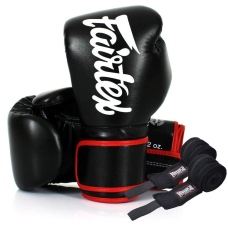 Боксерські рукавиці Fairtex BGV14 Black 14 унцій (бинти в комплекті)