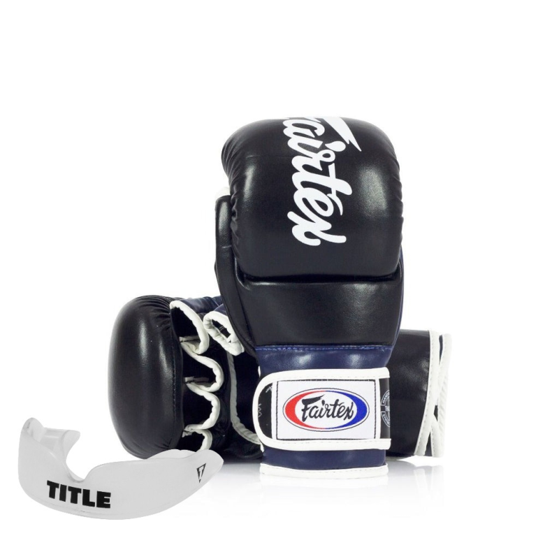 Рукавиці греплінгові для ММА Fairtex FGV18 Black/Blue XL
