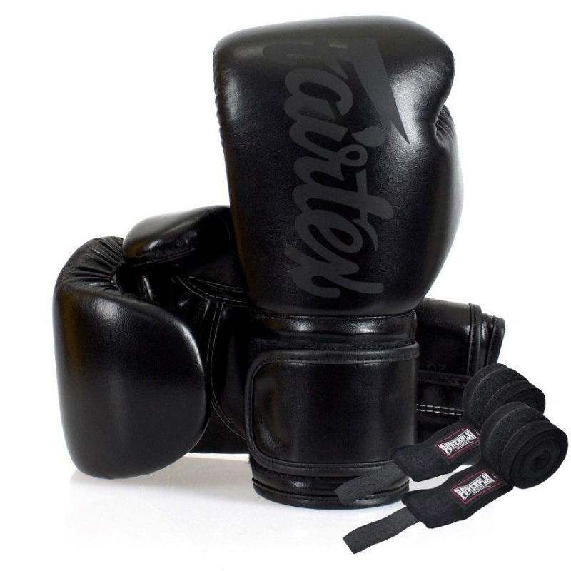 Боксерські рукавиці Fairtex BGV14SB Black 10 унцій (бинти в комплекті)