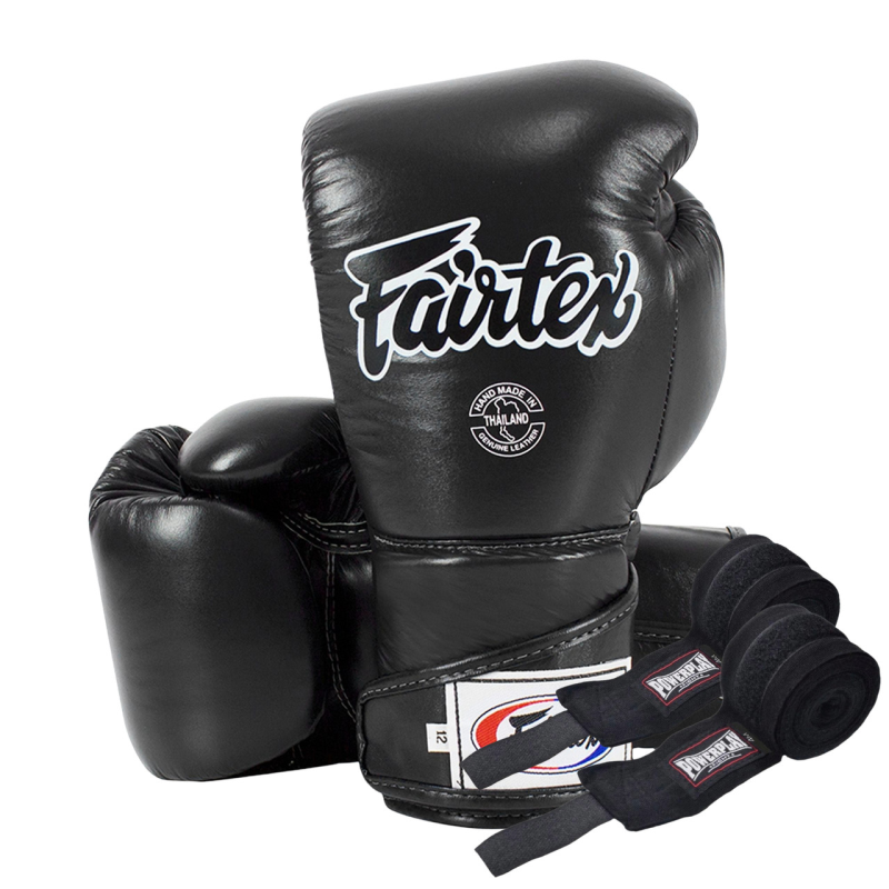 Боксерські рукавиці Fairtex BGV6 Black 14 унцій (бинти в комплекті)