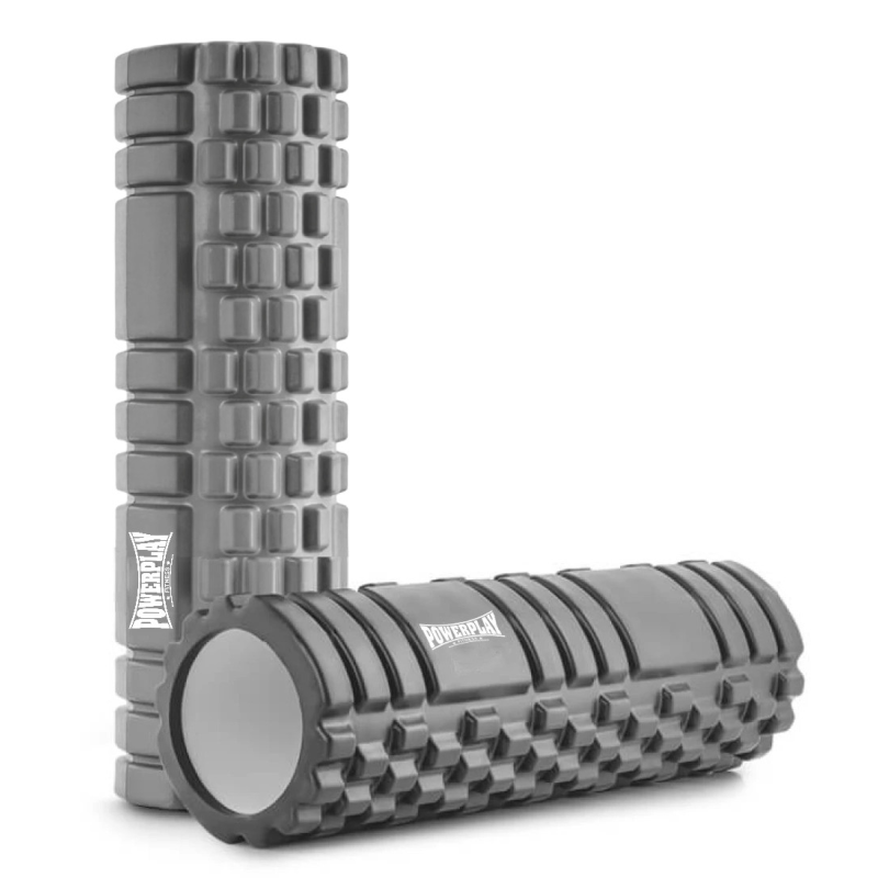Масажний ролик (роллер) PowerPlay 4404 Massage Roller Сірий (45x14см.)