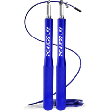 Скакалка швидкісна на підшипниках алюмінієва PowerPlay 4207 Elite Jump Rope Синя (3m.)