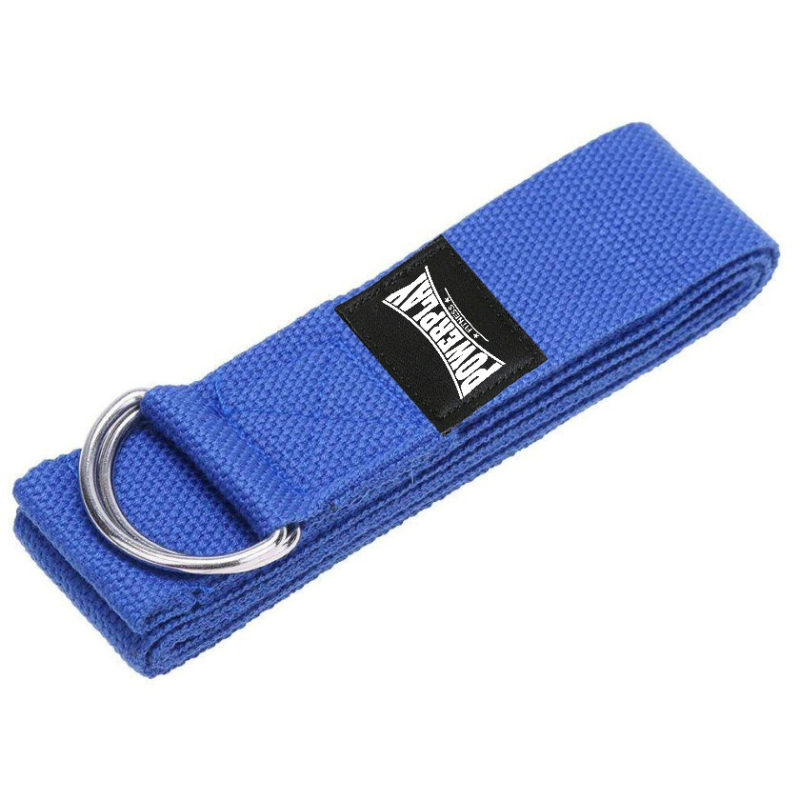 Ремінь для йоги PowerPlay PP_4409 183*3.8см. Синій