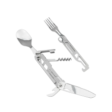 Компактний набір столових приборів для кемпінгу та подорожей Tribe Multi Set (T-FC-0035-metal)