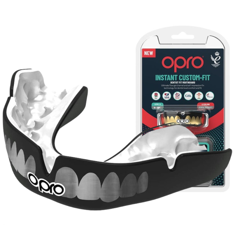 Капа OPRO Instant TEETH доросла (вік 11+) Black/Silver (art.102526002)