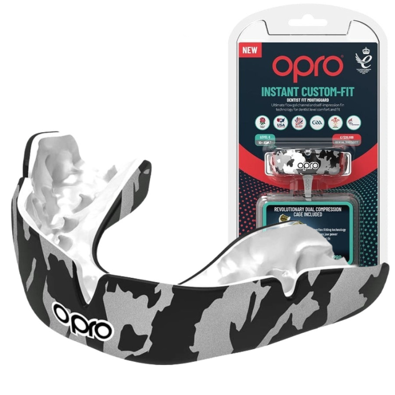 Капа OPRO Instant CAMO доросла (вік 11+) Black/White (art.102523002) Капа OPRO Instant CAMO доросла (вік 11+) Black/White (art.102523002)