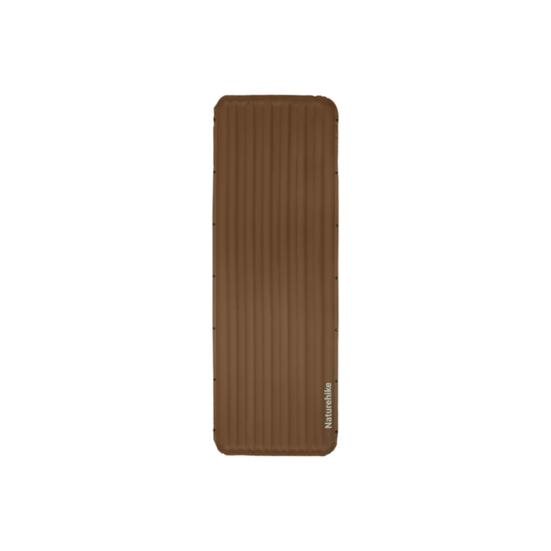Матрац туристичний надувний одномісний Naturehike CNK2450WS034, 198х68х9.5 см, коричневий, для кемпінгу із мішком для надування