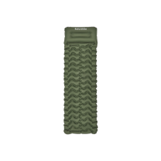 Матрац туристичний надувний одномісний  Naturehike CNK2550WS019, 200х60х6.5 см, зелений, для кемпінгу із мішком для надування