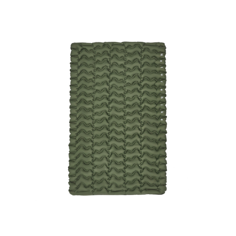 Матрац туристичний надувний двомісний  Naturehike CNK2550WS019, 200х125х6.5 см, зелений, для кемпінгу із мішком для надування