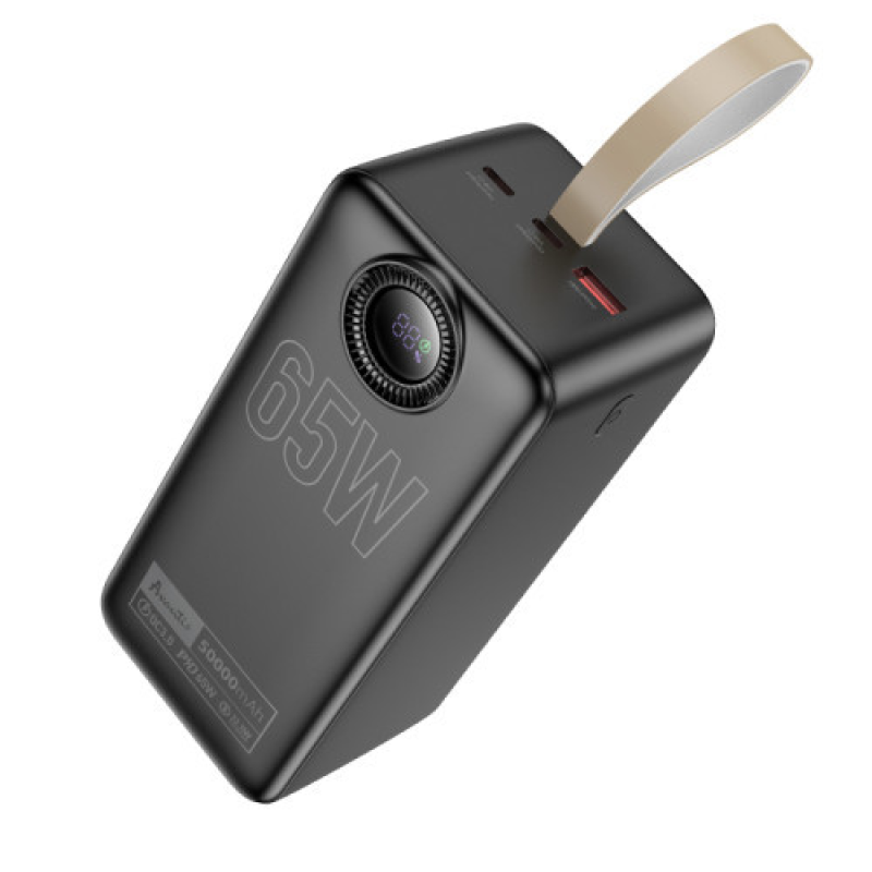 Power Bank Avantis A375 50000mAh (USB/2USB-C/65W)- чорний (900166)