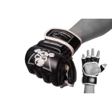 Рукавиці для MMA PowerPlay 3056 А Чорно-Білі L